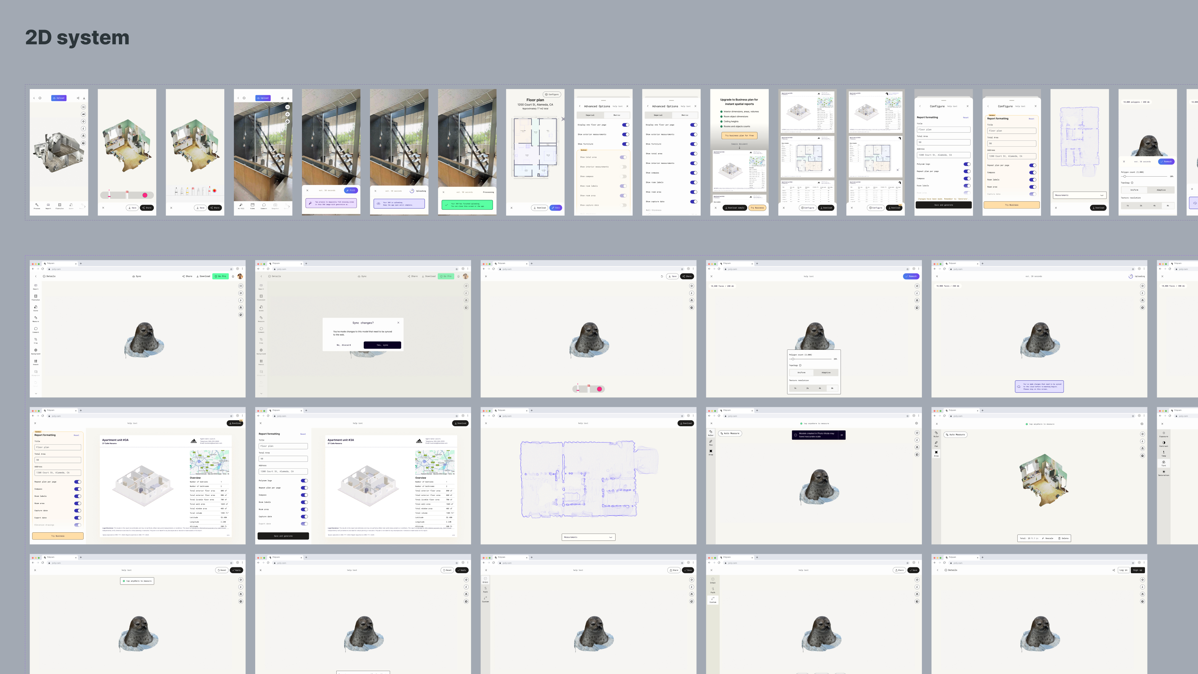 2D system Figma components